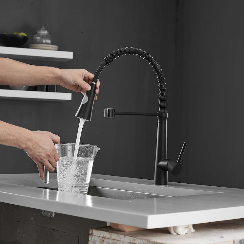 Commercial Solid Brass Spiral Pull-down Kitchen Faucet