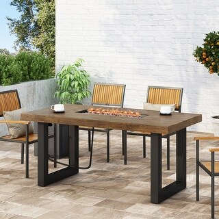 Canyon Outdoor 40,000 BTU Fire Pit Dining Table by Christopher Knight Home