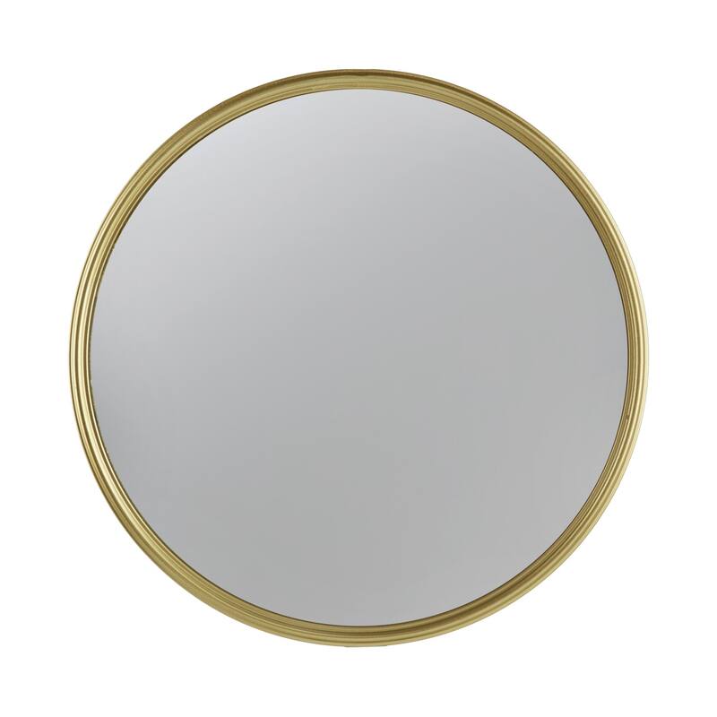 Golden Round Living Room Wall Mirror