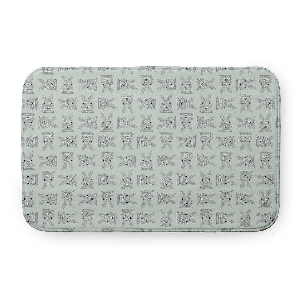 Criss Cross Bunnies Bathmat