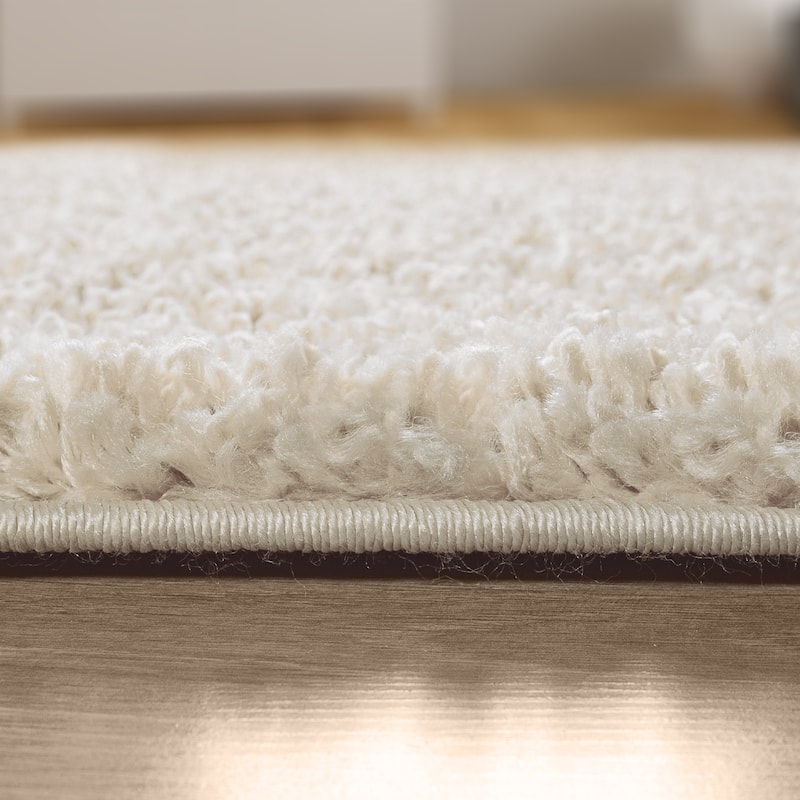 Plain Shag Rug For Living Room or Bedroom in pastell colors