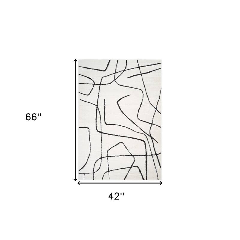 HomeRoots Abstract Rectangle Area Rug