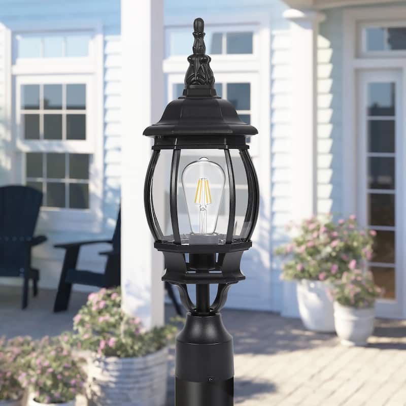 Outdoor 1/3 Light Post Lantern with Pier Mount Base(Pack 1 or 2)