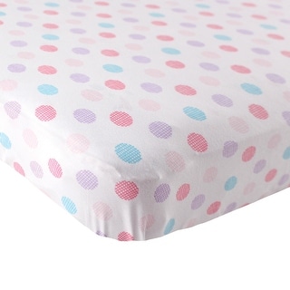 Luvable Friends Baby Girl Fitted Crib Sheet, Girl Crosshatch, One Size - Girl Crosshatch - One Size