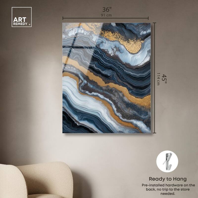Acrylic Flow I Acrylic by Art Remedy, Ready to Hang