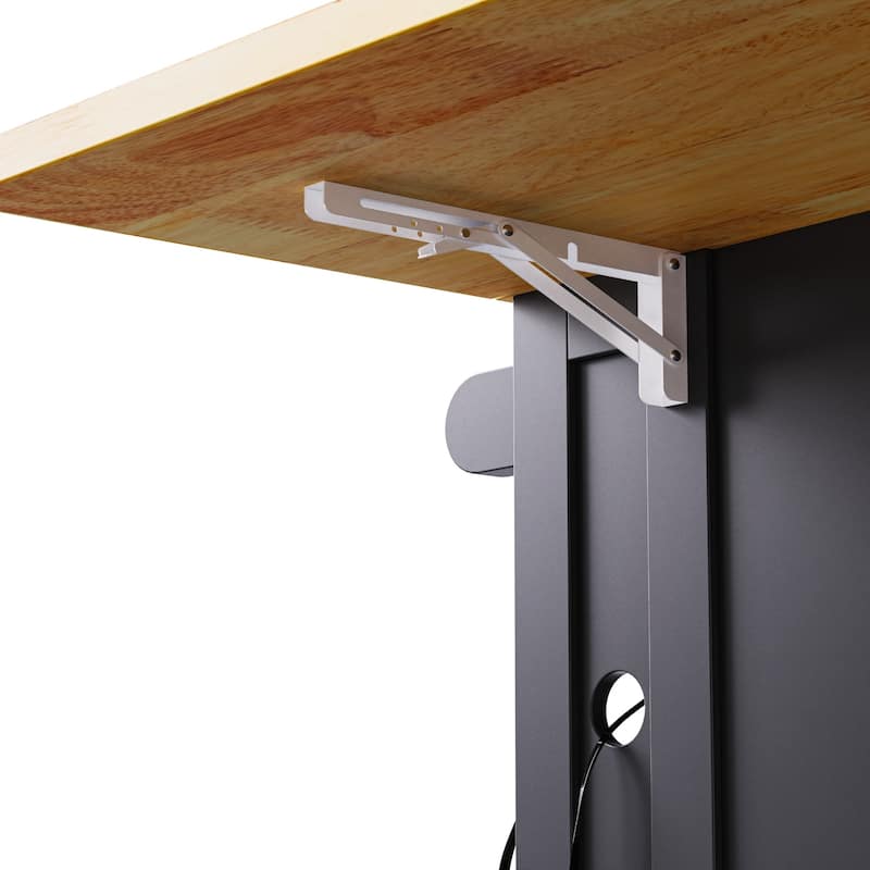 53″ Kitchen Island Cart with Power Outlet and Two Bar Stools