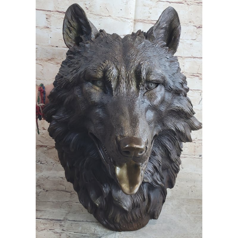 Handmade Bronze Collectible Sculpture Animal Signed Milo Large Wolf Hot Cast
