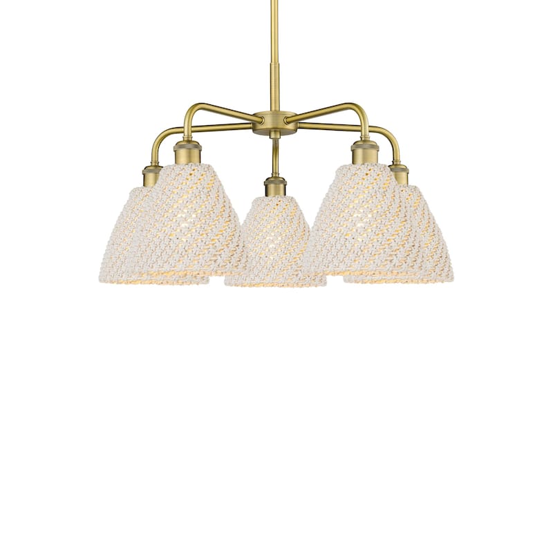 Innovations Lighting 516-5CR-15-26 Bristol Natural Chandelier Bristol - Brushed Brass / Natural