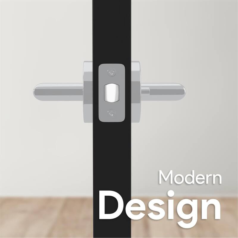 Mega Handles RONN Privacy Flat Lever for Hallway, Closet, and Bathroom I Reversible Keyless Door Lock