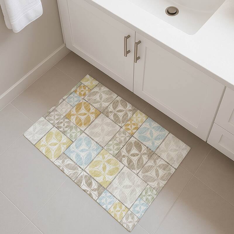 Machine Washable Indoor/ Outdoor Patch Lupton Chantille Rug