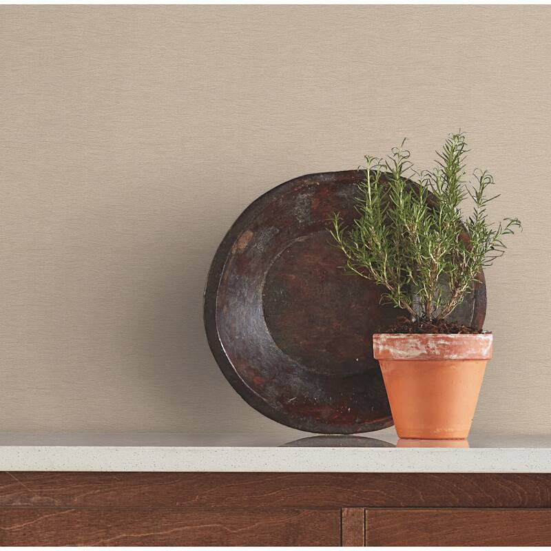 Warner Gathered Beige Textured Wallpaper