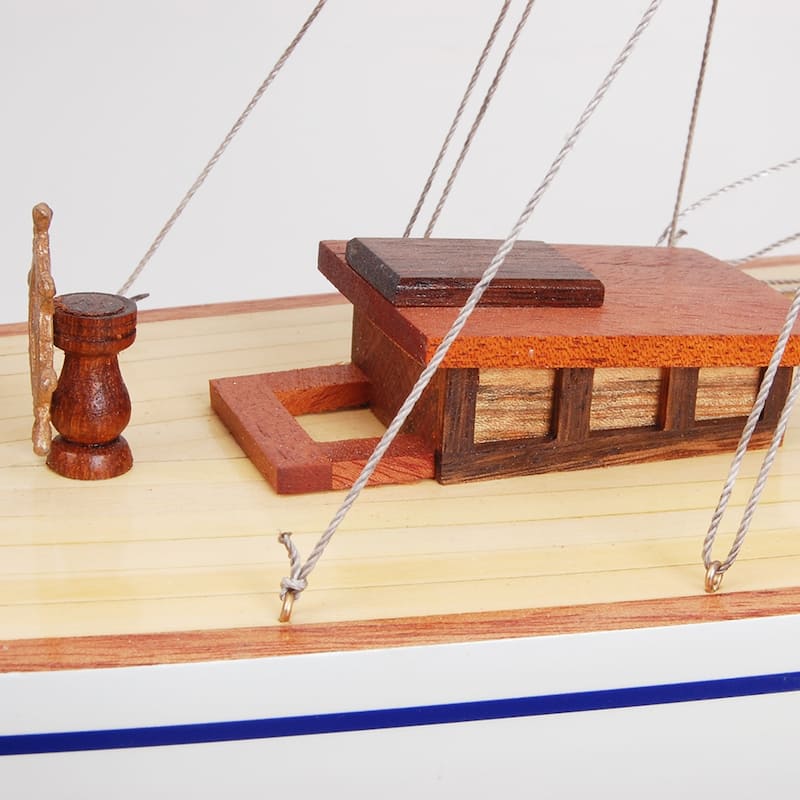 Defender painted Medium Sailboat Schooner Yacht Model 24 Inches Long