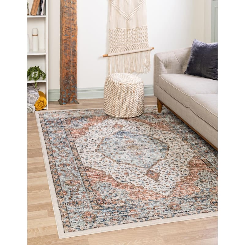 Traditional Jeopok Collection Area Rug - Ivory - 2'x3'