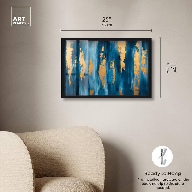 Dark Texture Golden Touch II Shadowbox by Art Remedy