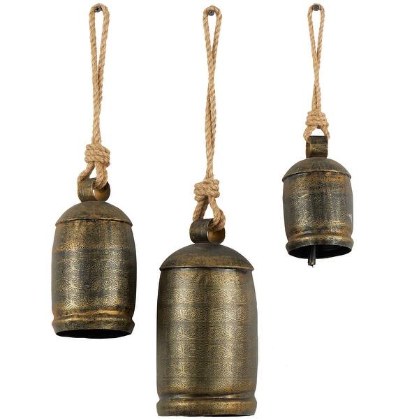 Deco Metal Tibetan Inspired Meditation Decorative Cow Bell With Jute Hanging Rope Size 8 5 3 H Gold 05c8ada1 09f8 4138 Aaae 5b72584addfa.6018e7f1d02e26b7977945a68c1be90f