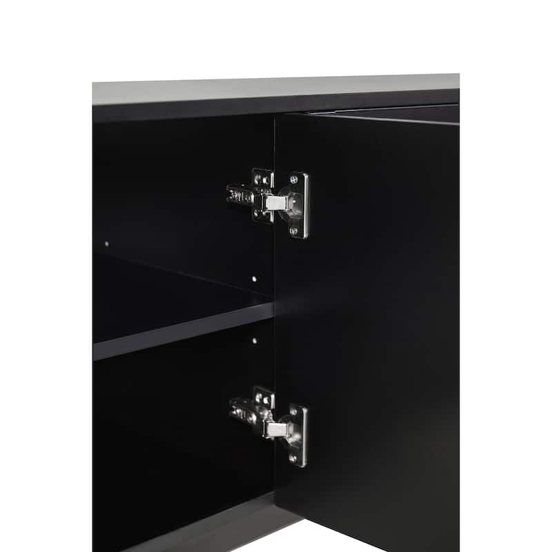 Wood TV Stand for TV Up to 78", Home Storage Entertainment Center with Adjustable Shelves, Media Cabinet for Living Room