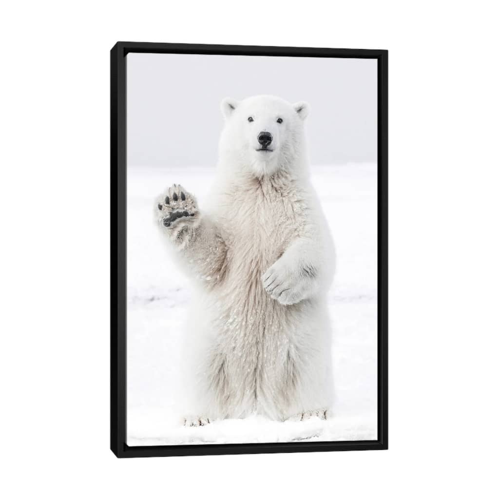 iCanvas "Polar Bear I" by Karen Mandau Framed Canvas Print