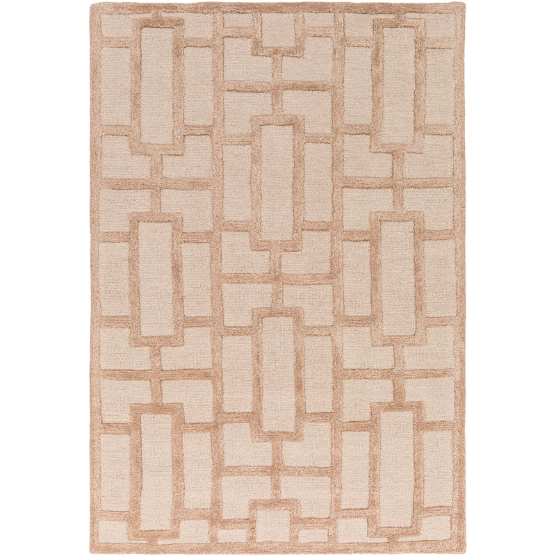 Hand-tufted Thaxted Geometric Wool Area Rug