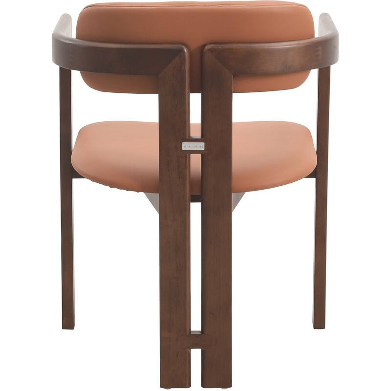 Velo Solid Wood Dining Chair Open Back Modern Accent Side Armchair