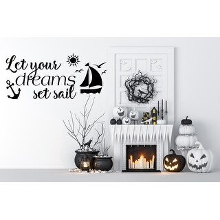 Wall Decal Let Your Dreams Set Sail Nursery Decor.