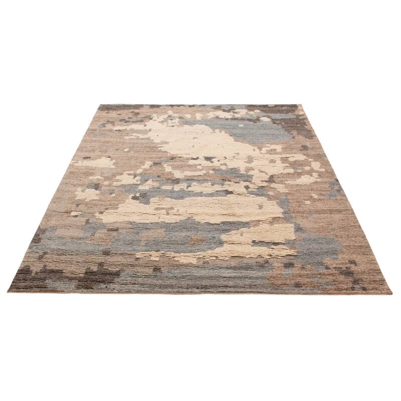ECARPETGALLERY Hand-knotted Tangier Taupe Wool Rug - 8'0 x 9'11