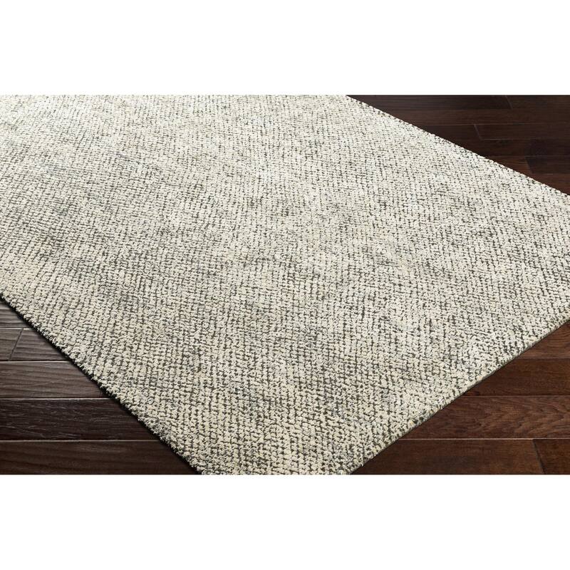 Thalassa Handmade Abstract Neutral Wool & Viscose Area Rug
