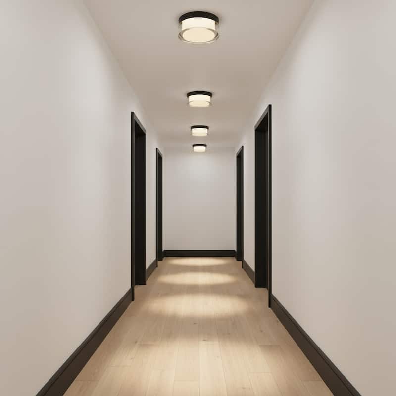 6-Inch LED Flush Mount Light Acrylic Diffuser Dimmable 1500 Lumens