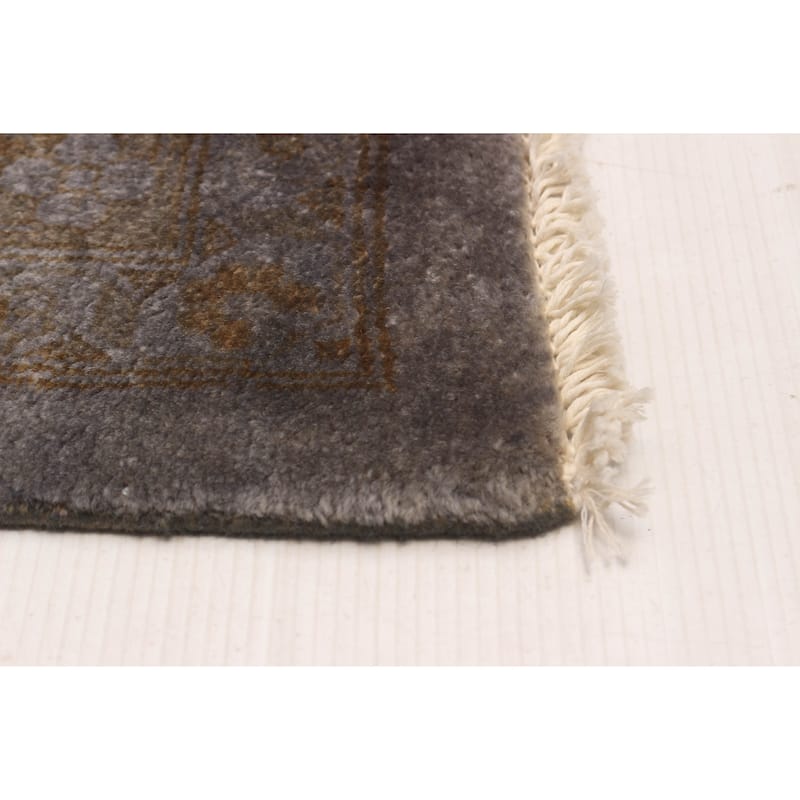 ECARPETGALLERY Hand-knotted Vibrance Grey Wool Rug - 9'1 x 12'7