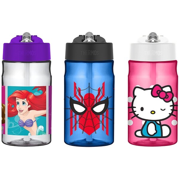 Thermos 12 oz. Tritan Flip-Straw Hydration Water Bottle with Carry Loop - 12 oz.