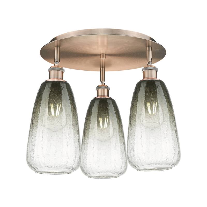 Innovations Lighting Endless Possibilities Ballston - Brookhaven Almond - 3 Light 18" Flush Mount