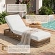 preview thumbnail 3 of 112, Patio Recline Chairs Adjustable Chaise Lounge with Cushions (Set of 2)