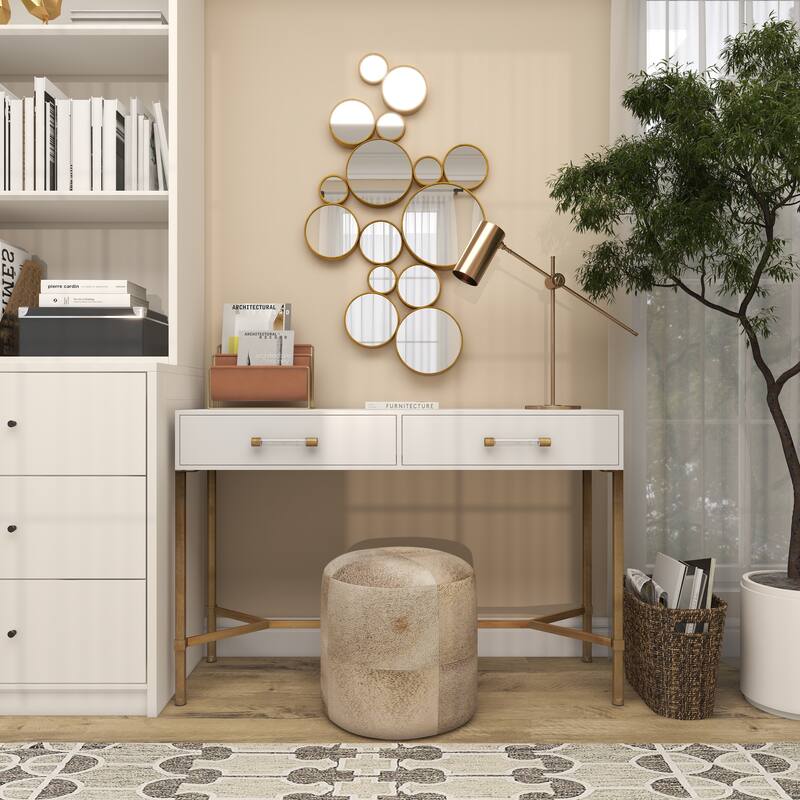 CosmoLiving by Cosmopolitan Gold Metal Bubble Cluster Room Wall Mirror