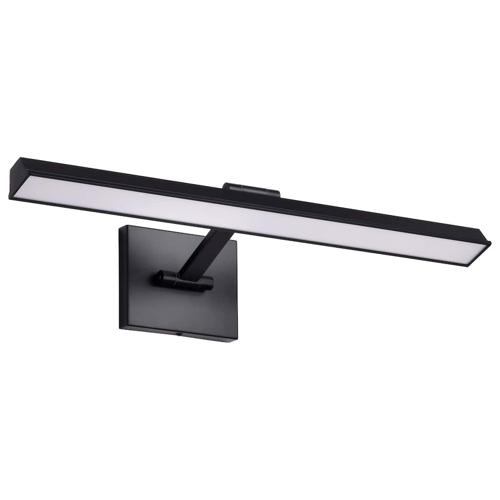 Hazel 2 Foot LED Picture Light 3 CCT Selectable Black Finish Acrylic Lens