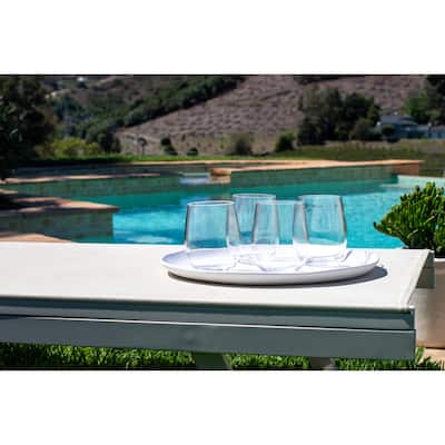 Tritan Montana Stemless Drinkware Set, Clear, 18 Oz, Set of 8