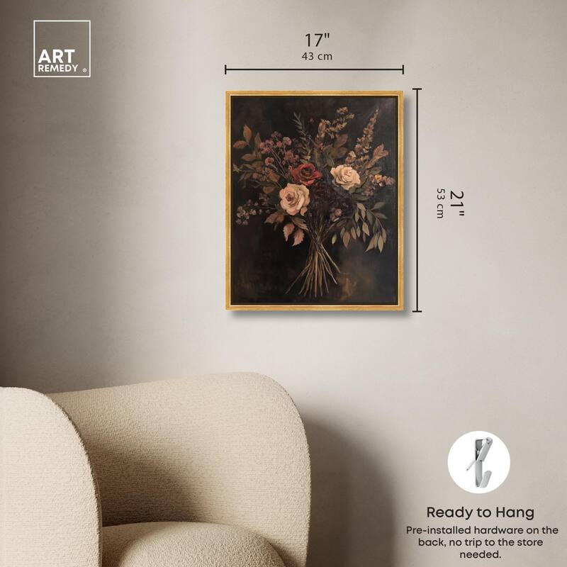 Rustic Roses Canvas by Art Remedy