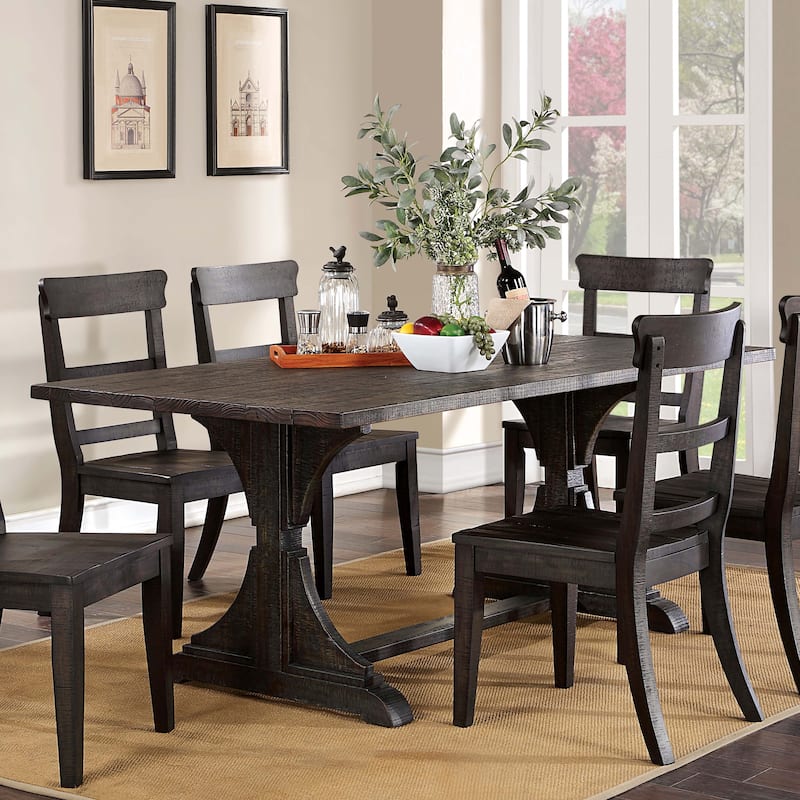 Furniture of America Badri Rustic 76-inch Solid Wood Dining Table
