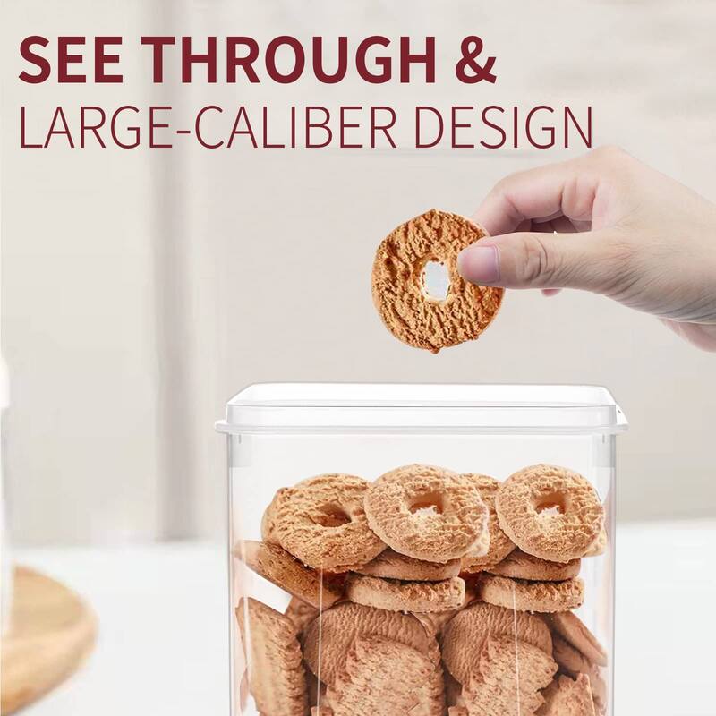 Large Airtight Food Storage Containers,10PCS BPA Free Plastic Cereal Storage Containers, Kitchen & Pantry Organizers and Storage