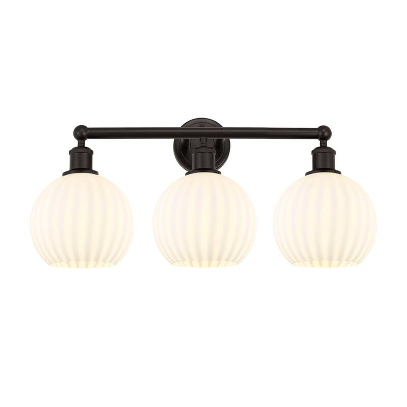 Innovations Lighting 616-3W 12 26 White Venetian Vanity White Venetian - Oil Rubbed Bronze