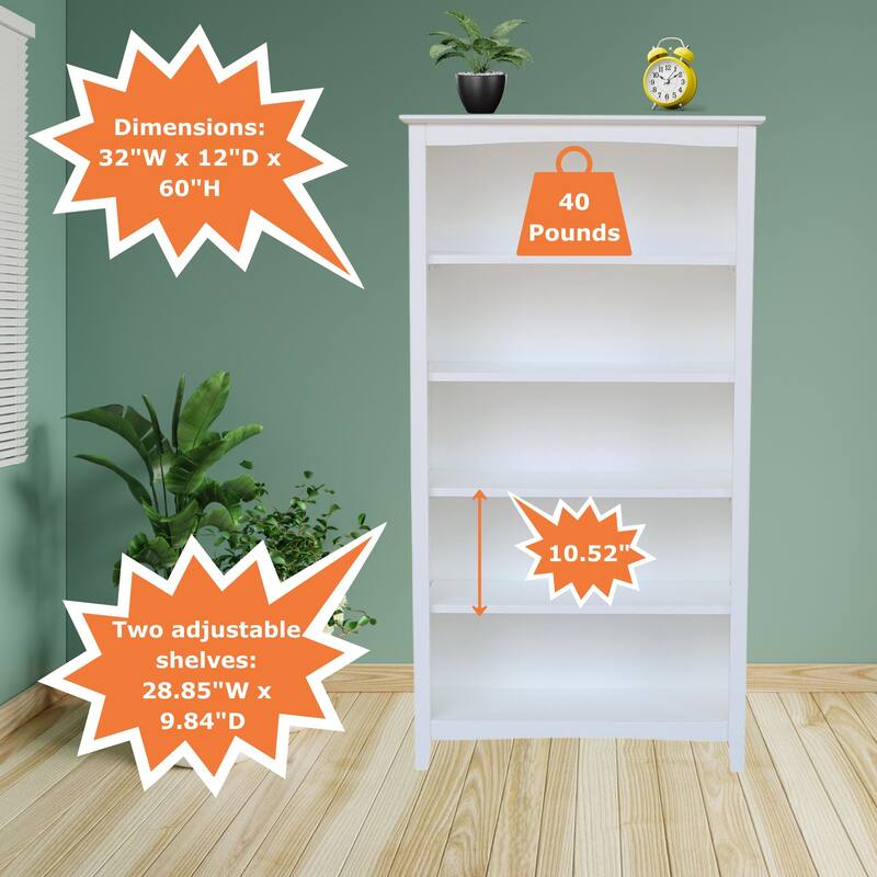 Porch & Den Solid Wood Shaker Bookcase