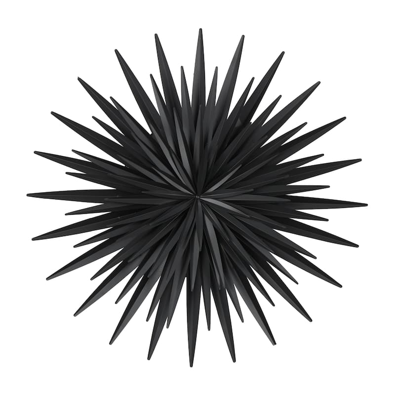 Metal Sunburst Large Layered 3D Home Wall Decor - Black - Roche River Decor - Black  - 36"W, 36"H