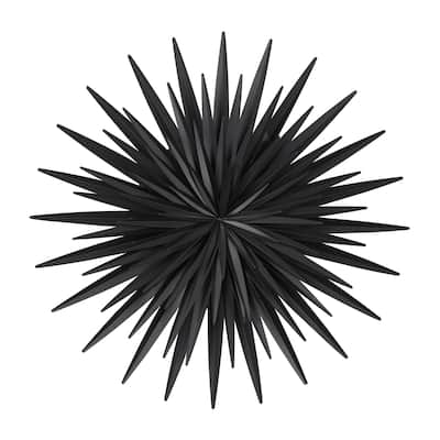 Metal Sunburst Large Layered 3D Home Wall Decor - Black - Roche River Decor
