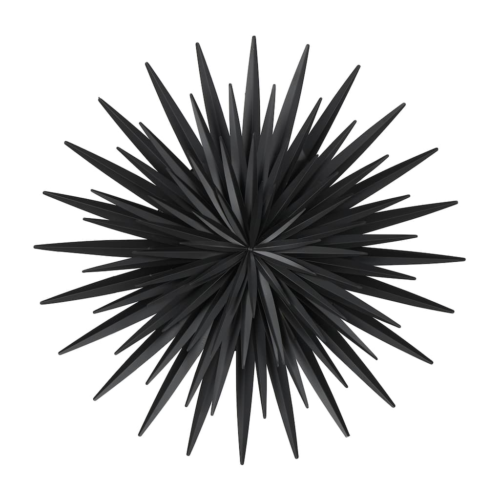 Metal Sunburst Large Layered 3D Home Wall Decor - Black - Roche River Decor