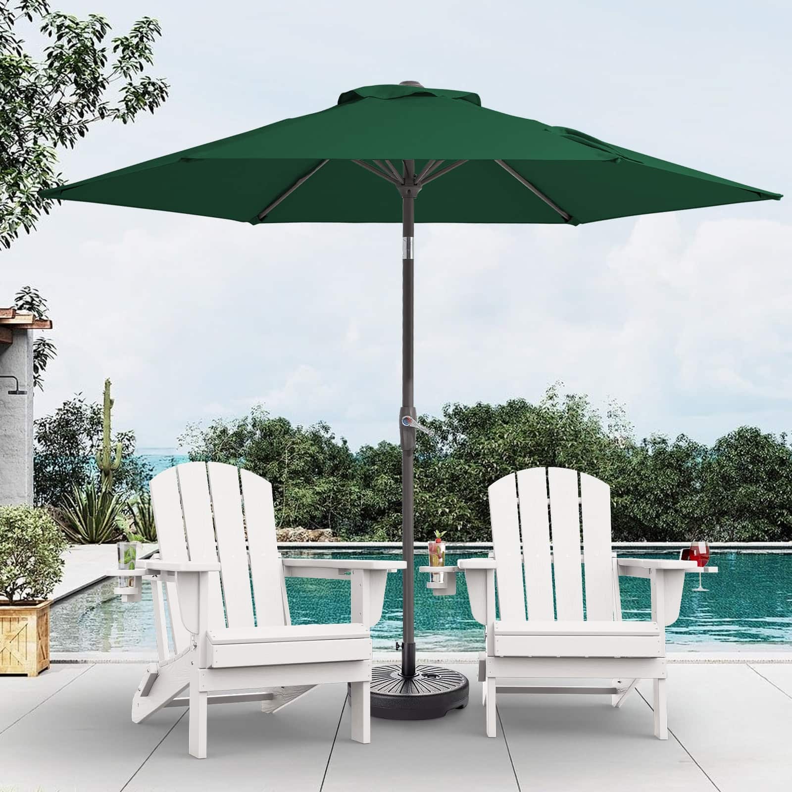 7.5 foot tilt patio umbrella Ledge Lounger Premier Aluminum Features Adjustable Tilting Pole 7 5 patio market umbrellas