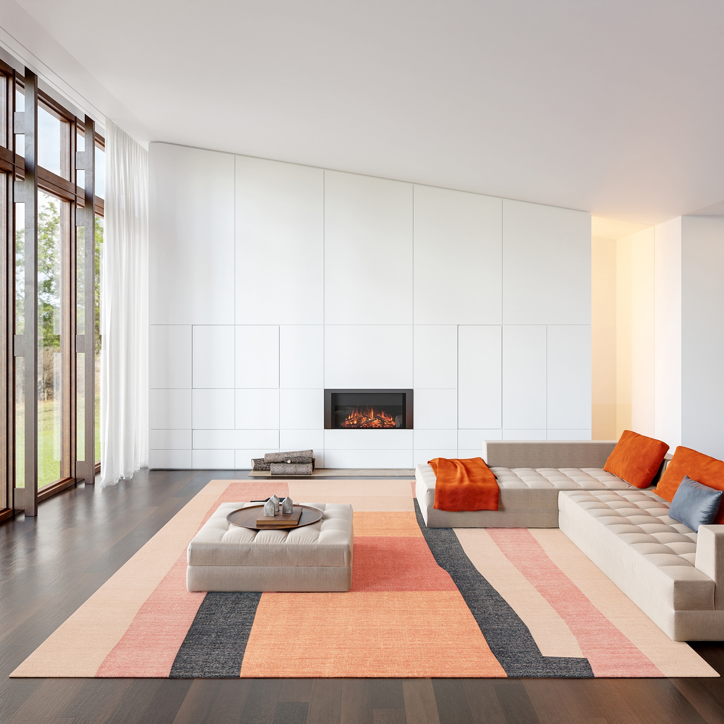 Midtown Abstract Wool Area Rug