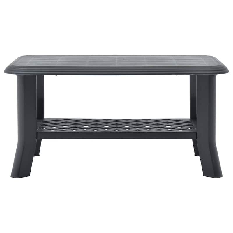 vidaXL Coffee Table Anthracite 35.4"x23.6"x18.1" Plastic - Grey