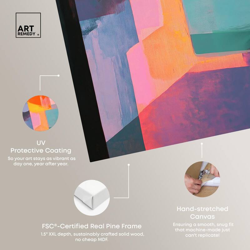 Color Blocks III Canvas by Art Remedy, Gallery Wrapped
