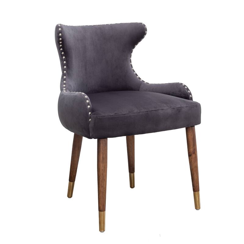 Gray 23" Polyester Accent Chair