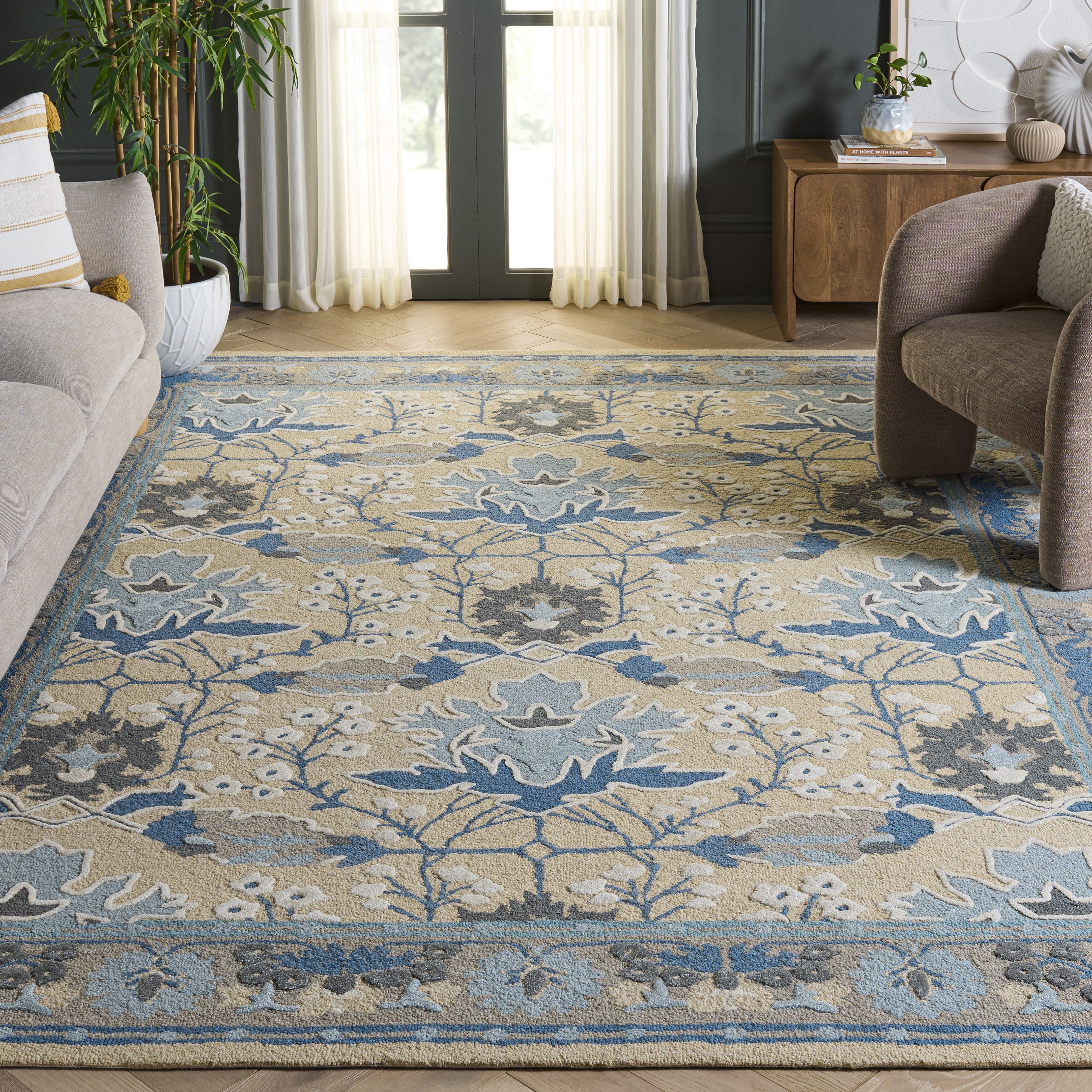 SAFAVIEH Handmade Earthly Treasure Boyana Traditional Wool Rug