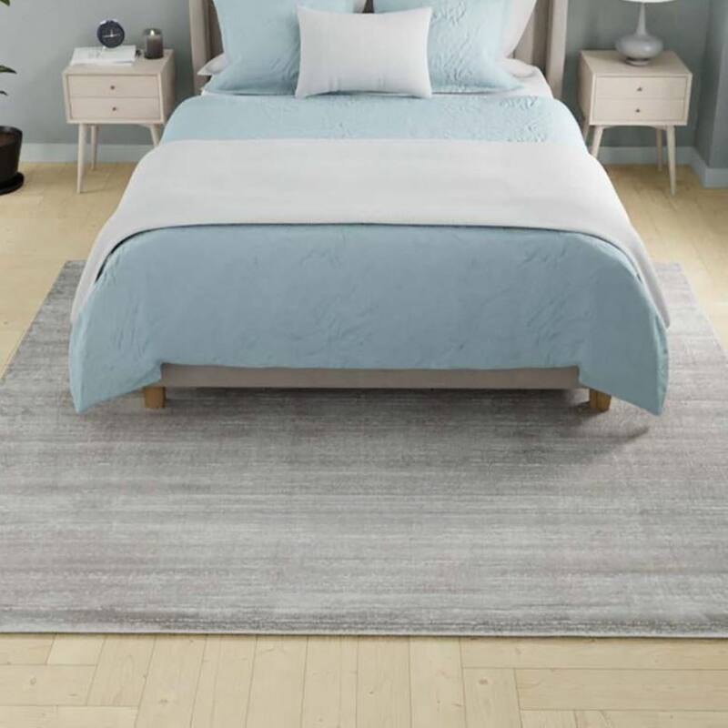 Solid/Striped Richye Collection Area Rug