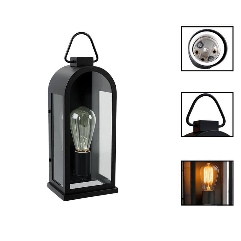 1Pcs lights and fixtures black porch lighting metal wall sconce